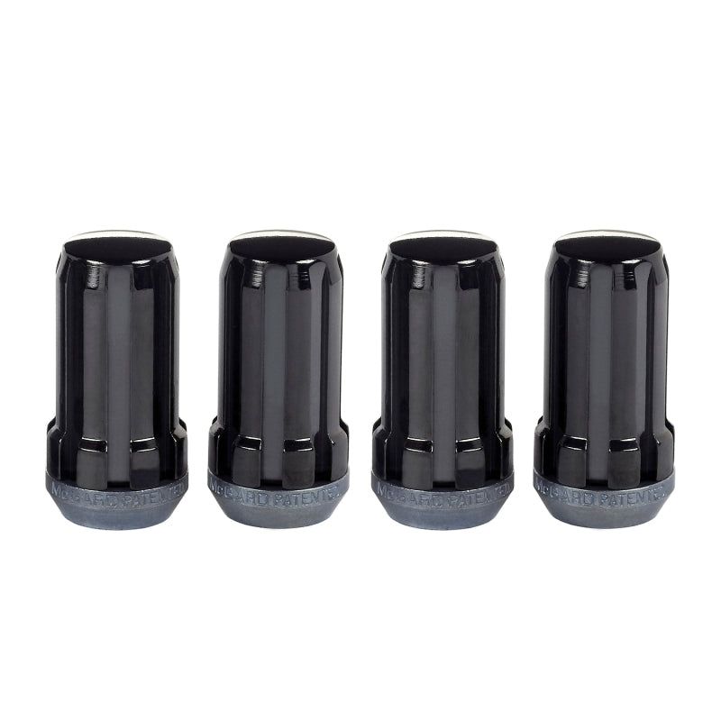 McGard SplineDrive Lug Nut (Cone Seat) M14X1.5 / 1.935in. Length (4-Pack) - Black (Req. Tool)-Lug Nuts-McGard-MCG65310BK-SMINKpower Performance Parts