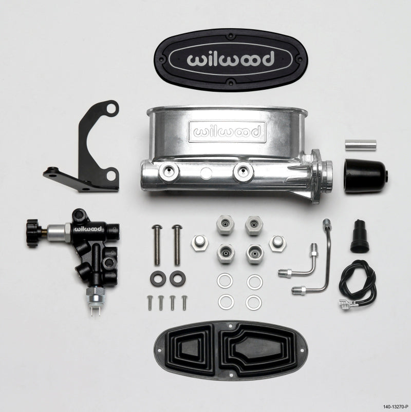 

Wilwood 261-13270-P - WIL261-13270-P - Wilwood HV Tandem M/C Kit w L/H Bracket & Prop Valve - 1 1/8in Bore Ball Burnished - Shipped in Europe - Tuningsupply.com
