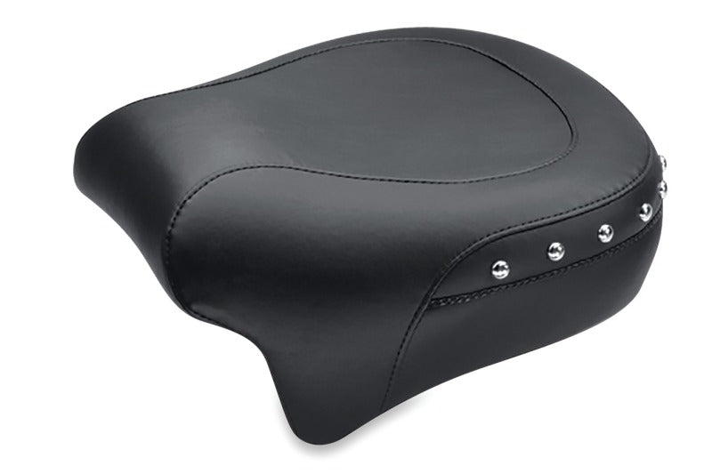 Mustang 08-21 Harley Electra Glide,Rd Glide,Rd King,Str Glide Pass Seat(13.5wide)/Studs - Black-tuningsupply.com