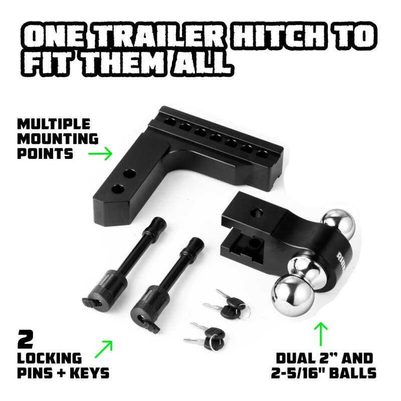 

Rhino USA RG-HTDROP2-BLK - RSARG-HTDROP2-BLK - Rhino USA 6In Heavy Duty Drop Hitch - 2In (Black) - Shipped in Europe - Tuningsupply.com
