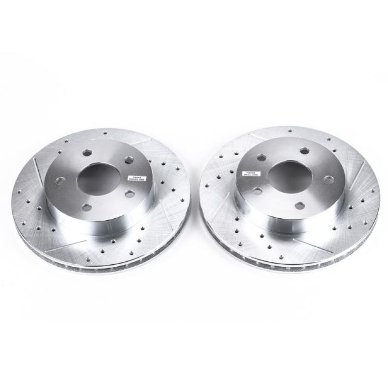 Power Stop 99-04 Jeep Grand Cherokee Front Evolution Drilled & Slotted Rotors - Pair-tuningsupply.com