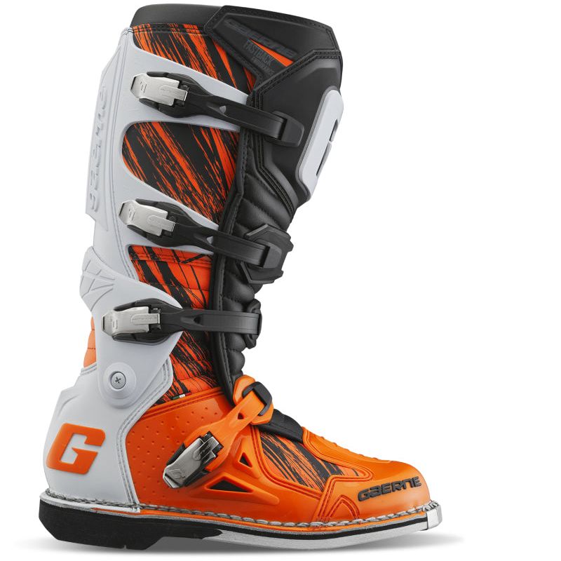 Gaerne Fastback Endurance Boot Orange/White/Black Size - 8-tuningsupply.com