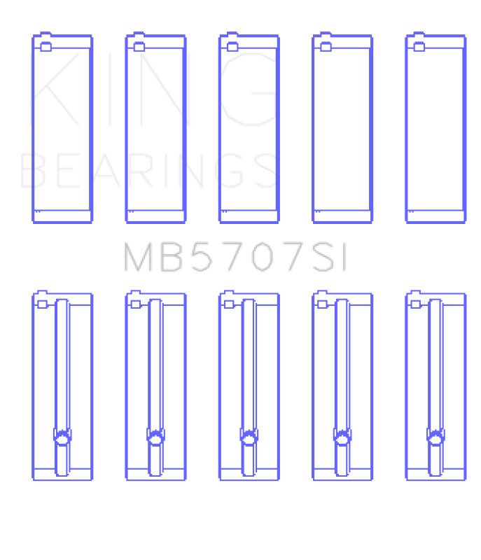 

King Engine Bearings MB5707SI0.25 - KINGMB5707SI0.25 - King Engine Bearings Hyundai G4KE / G4KC (Size +25) Main Bearings (Set of 5) - Shipped in Europe - Tuningsupply.com

