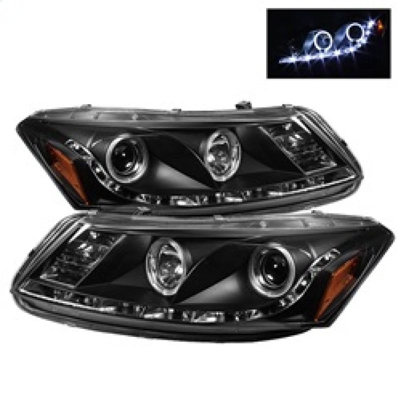 Spyder Honda Accord 08-12 4Dr Projector Headlights- LED Halo DRL Blk PRO-YD-HA08-4D-HL-BK-Headlights-SPYDER-SPY5010667-SMINKpower Performance Parts