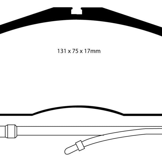 EBC 93-95 Porsche 911 (964) 3.6 Turbo Redstuff Front Brake Pads-tuningsupply.com