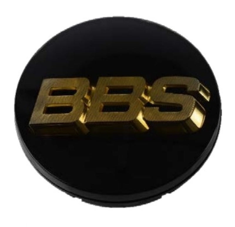 BBS Center Cap 70.6mm Black/Gold (3-tab) (56.24.080)-tuningsupply.com