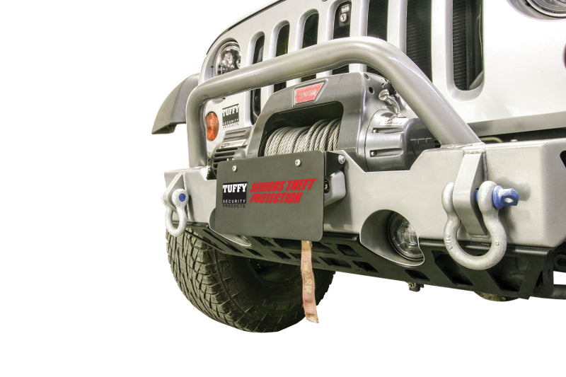 

Tuffy Products  - TFY333-01 - Tuffy Flipup License Plate Holder- Winch W/Hawse- Blk - Shipped in Europe - Tuningsupply.com
