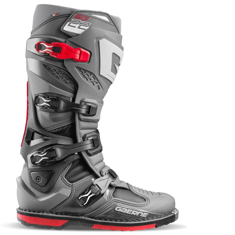 Gaerne SG22 Boot Anthracite/ Black/Red Size - 10-tuningsupply.com