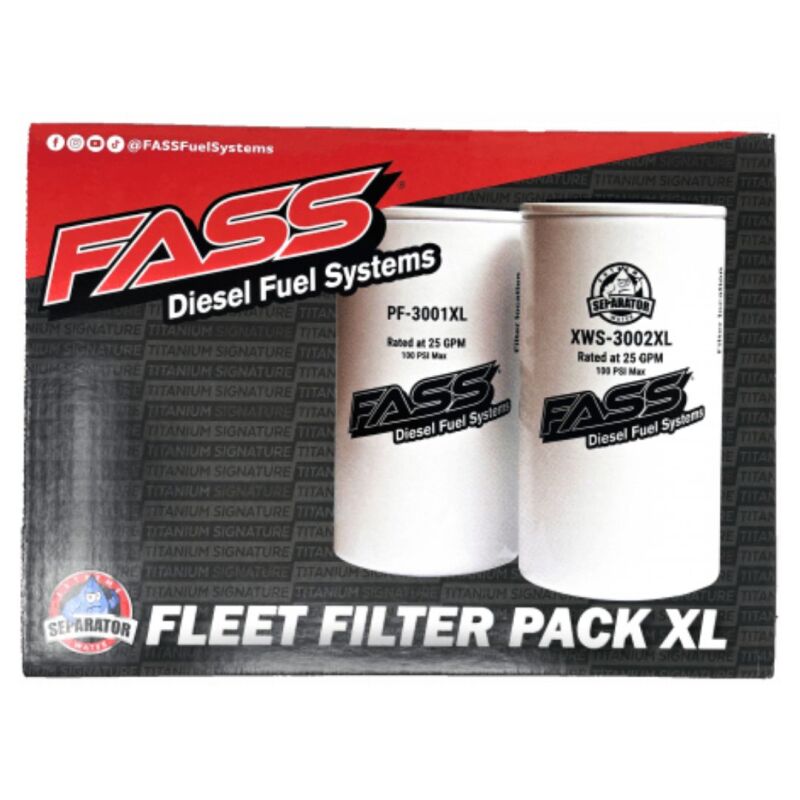 
    

FASS Fuel Systems FLP3000XL - FASSFLP3000XL - FASS Replacement Filter Pack 3 of XWS-3002 and 3 of PF-3001 XL FLEET FILTER PACK XL - Shipped in Europe - Tuningsupply.com

  
