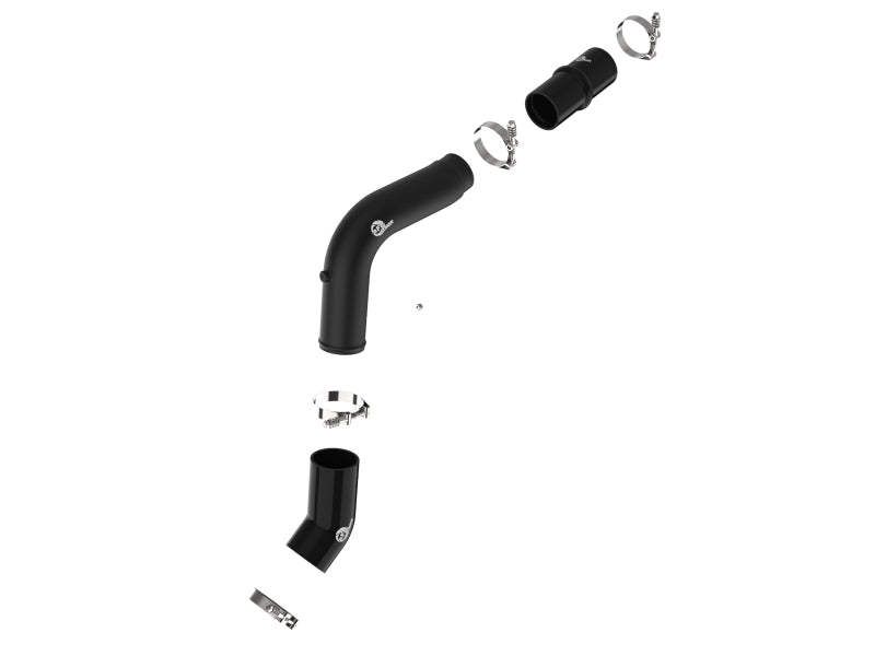 aFe 19-23 RAM Diesel L6-6.7L BladeRunner 3.5 IN Aluminum Hot Charge Pipe - Black-tuningsupply.com