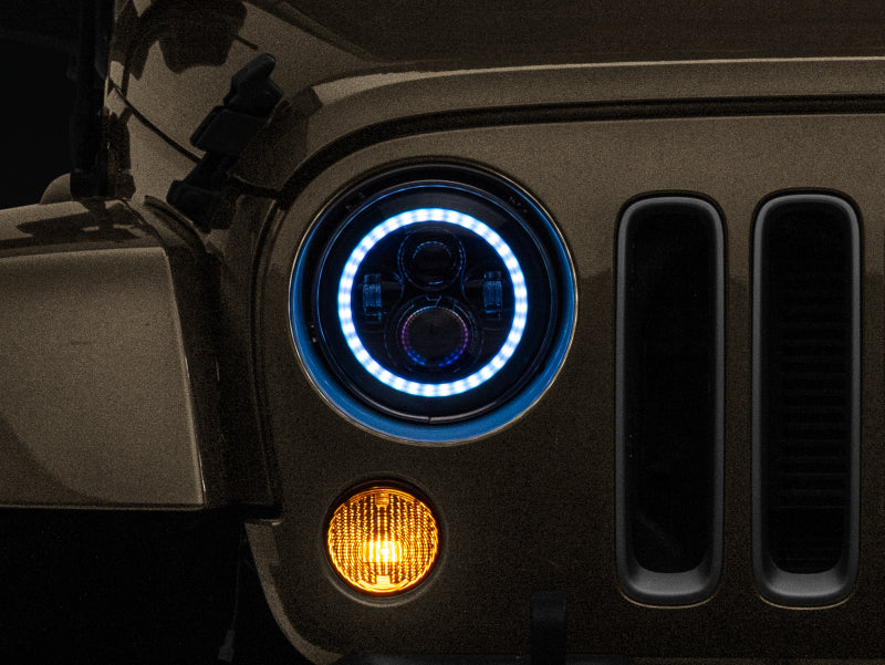 

Raxiom J142665 - RAXJ142665 - Raxiom 97-18 Jeep Wrangler TJ/JK Axial 7-Inch LED Headlights w/RGB Halo- Black Housing (Clear Lens) - Shipped in Europe - Tuningsupply.com
