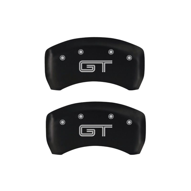 MGP 4 Caliper Covers Engraved Front Mustang Engraved Rear S197/GT Red finish silver ch-tuningsupply.com