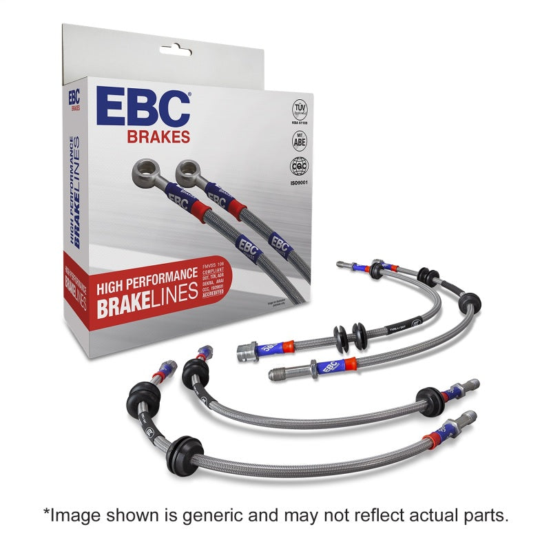 

EBC BLA7122-2L - EBCBLA7122-2L - EBC 99-04 Ford Mustang Cobra (4th Gen) 4.6L Stainless Steel Brake Line Kit - Shipped in Europe - Tuningsupply.com

