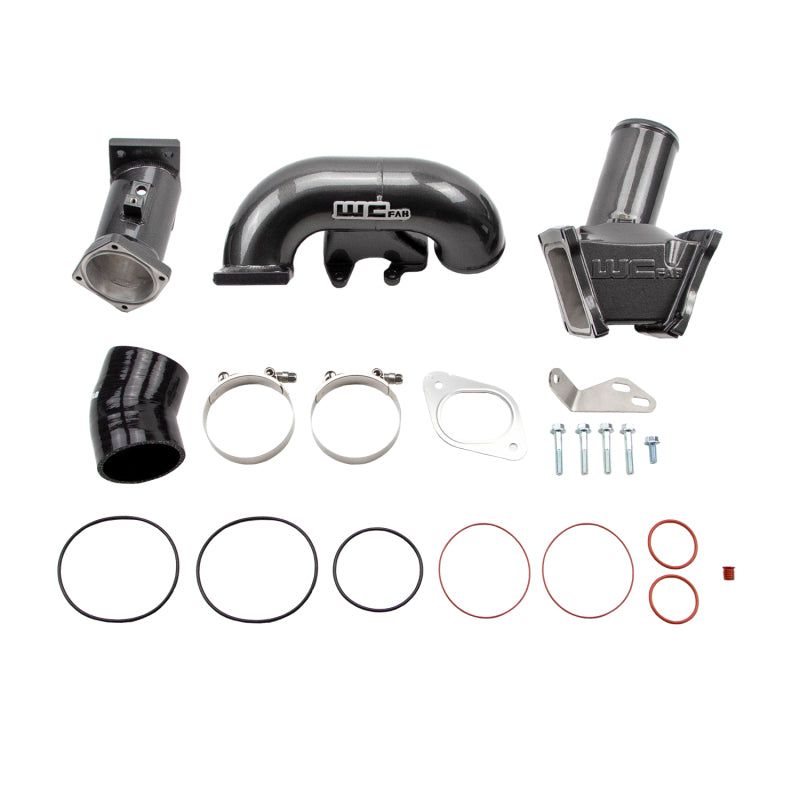 Wehrli 2007.5-2010 LMM Duramax High Flow 3in Y-Bridge Kit- Gloss Black-Intake Elbows-Wehrli-WCFWCF100164-GB-SMINKpower Performance Parts