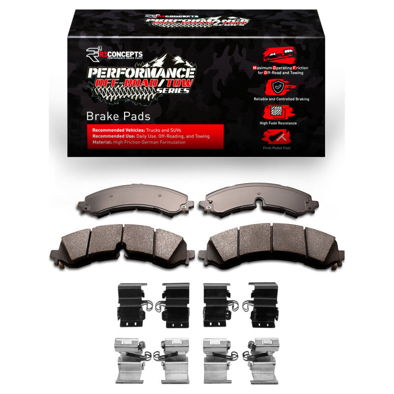 

R1 Concepts 2400-2250-01 - RNC2400-2250-01 - R1 2020-2025 Chevy Silverado 3500 HD Front/Rear Performance Off-Road/Tow Brake Pads & Hardware Kit - Shipped in Europe - Tuningsupply.com
