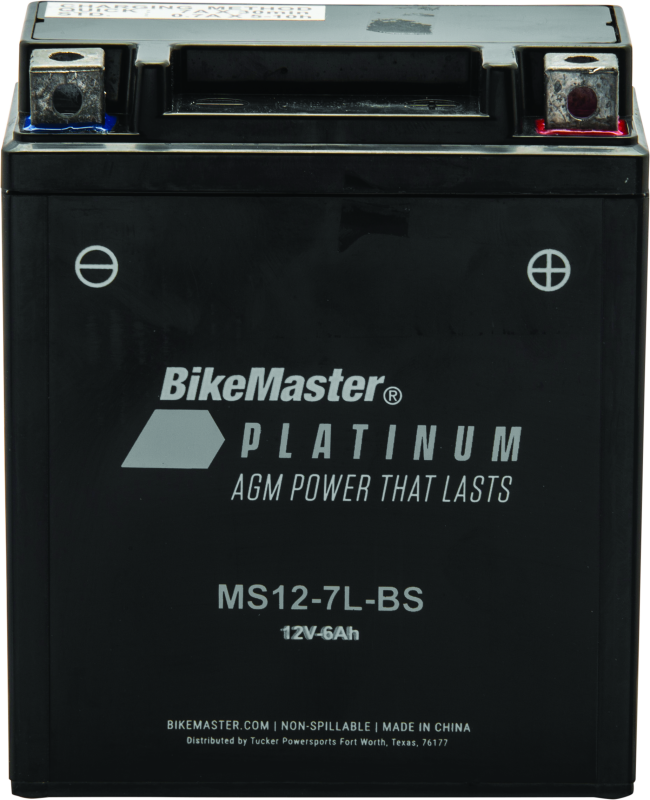 BikeMaster AGM Battery - MS12-7L-BS-tuningsupply.com