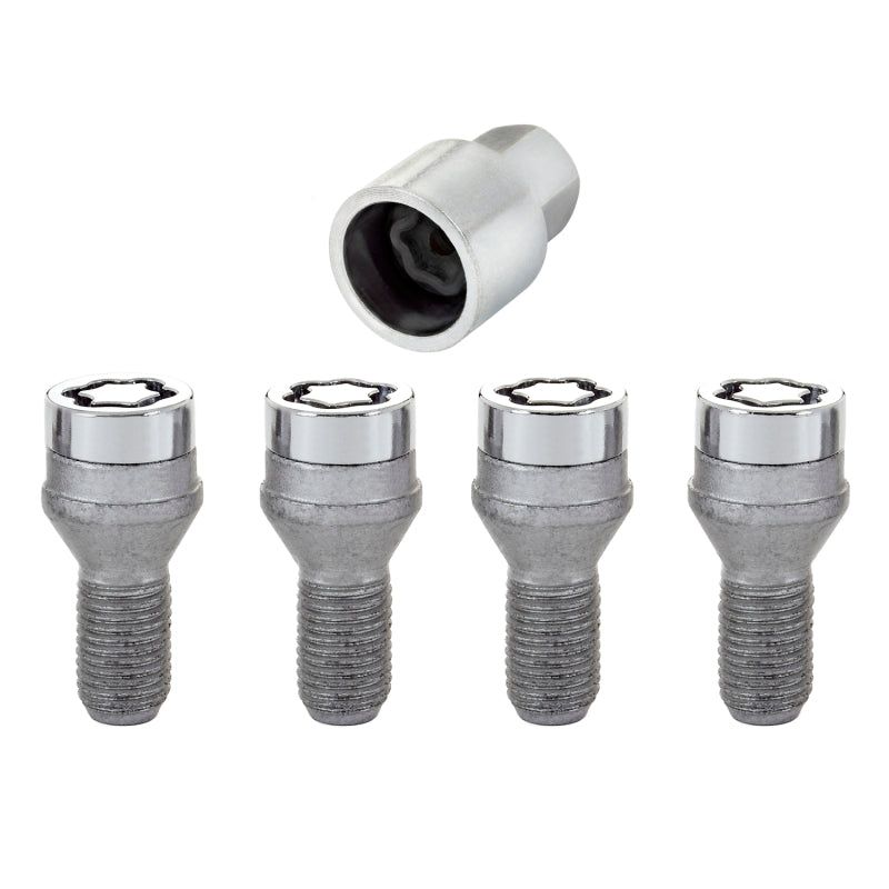 McGard Wheel Lock Bolt Set - 4pk. (Cone Seat) M12X1.25 / 17mm Hex / 22.0mm Shank Length - Chrome-tuningsupply.com