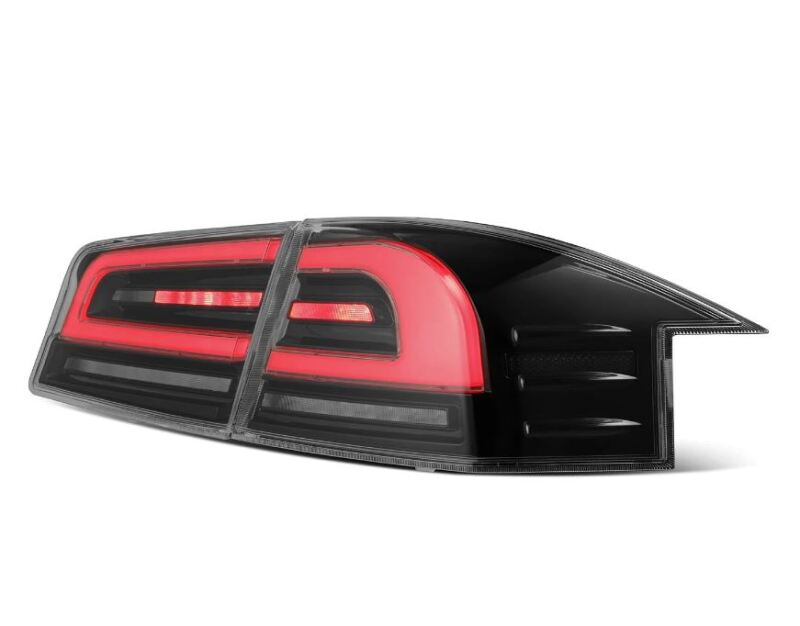 AlphaRex 12-21 Tesla Model S LUXX-Series LED Tail Lights - Black/Red-tuningsupply.com