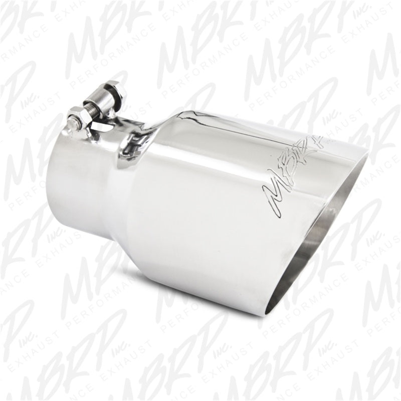 MBRP Universal Tip 4.5in O.D. Dual Wall Angled 3in inlet 8in length T304-tuningsupply.com