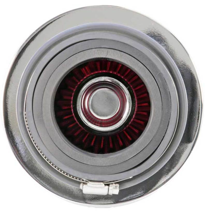 

K&N Engineering RG-1001RD - KNNRG-1001RD - K&N Universal Air Filter Chrome Round Tapered Red - 4in Flange ID x 1.125in Flange Length x 5.5in H - Shipped in Europe - Tuningsupply.com
