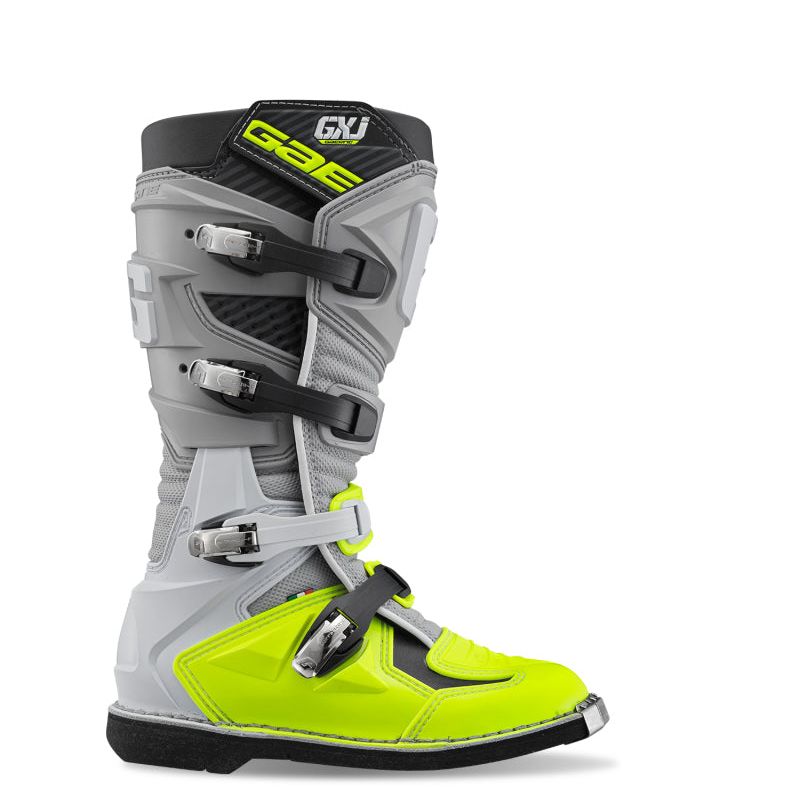 Gaerne GXJ Boot Grey/Fluorescent Yellow Size - Youth 4-tuningsupply.com