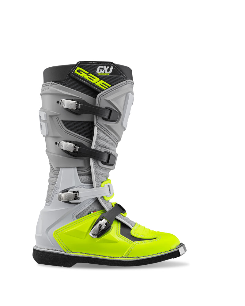 Gaerne GXJ Boot Grey/Fluorescent Yellow Size - Youth 6-tuningsupply.com