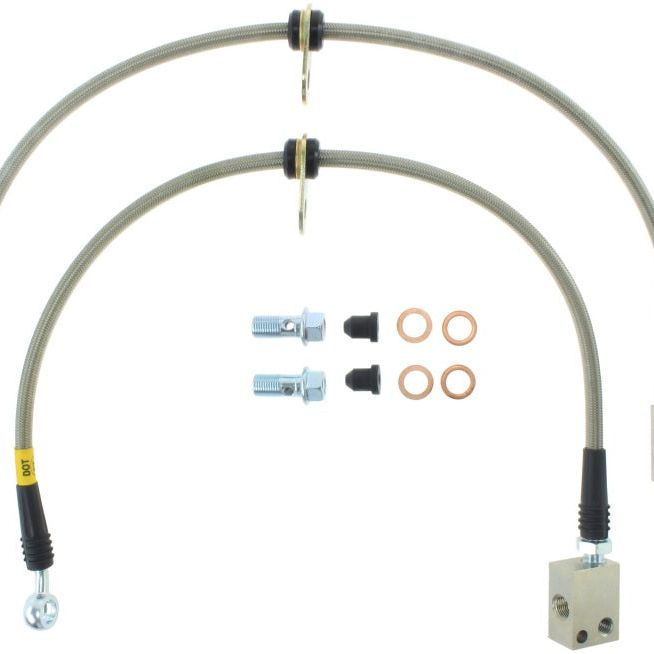 StopTech 07-08 Honda Fit Stainless Steel Brake Lines-Brake Line Kits-Stoptech-STO950.40017-SMINKpower Performance Parts