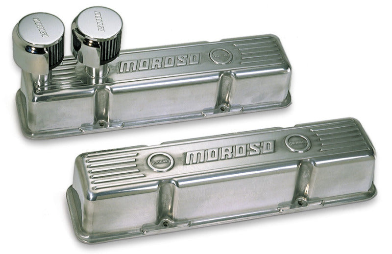 

Moroso 68365 - MOR68365 - Moroso Chevrolet Small Block Valve Cover - 1 Cover w/2 Breathers at Front - Polished Aluminum - Pair - Shipped in Europe - Tuningsupply.com
