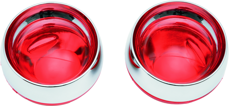 Kuryakyn Deep Dish Bezels With Red Lenses-tuningsupply.com