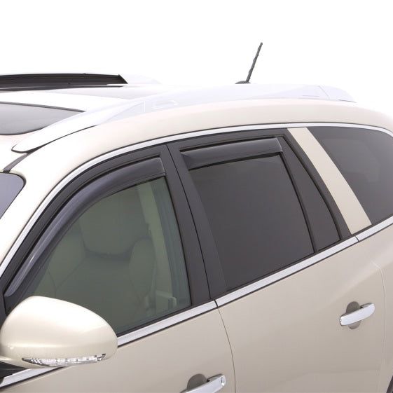 AVS 08-17 Buick Enclave Ventvisor In-Channel Front & Rear Window Deflectors 4pc - Smoke-tuningsupply.com