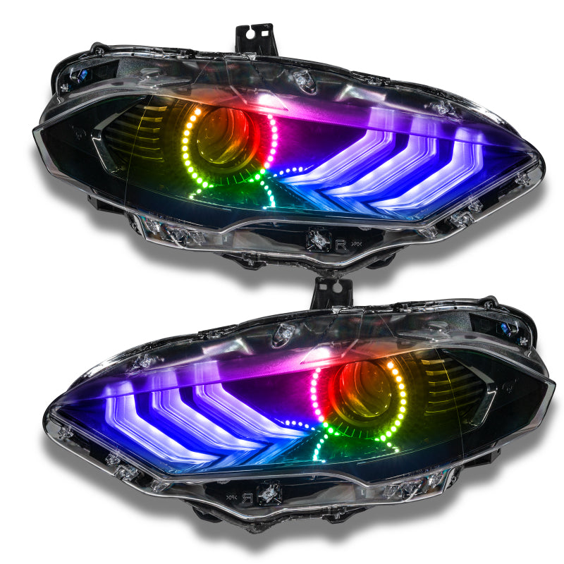 Oracle 18-21 Ford Mustang Dynamic DRL w/ Halo Kit & Sequential Turn Signal - ColorSHIFT SEE WARRANTY-tuningsupply.com