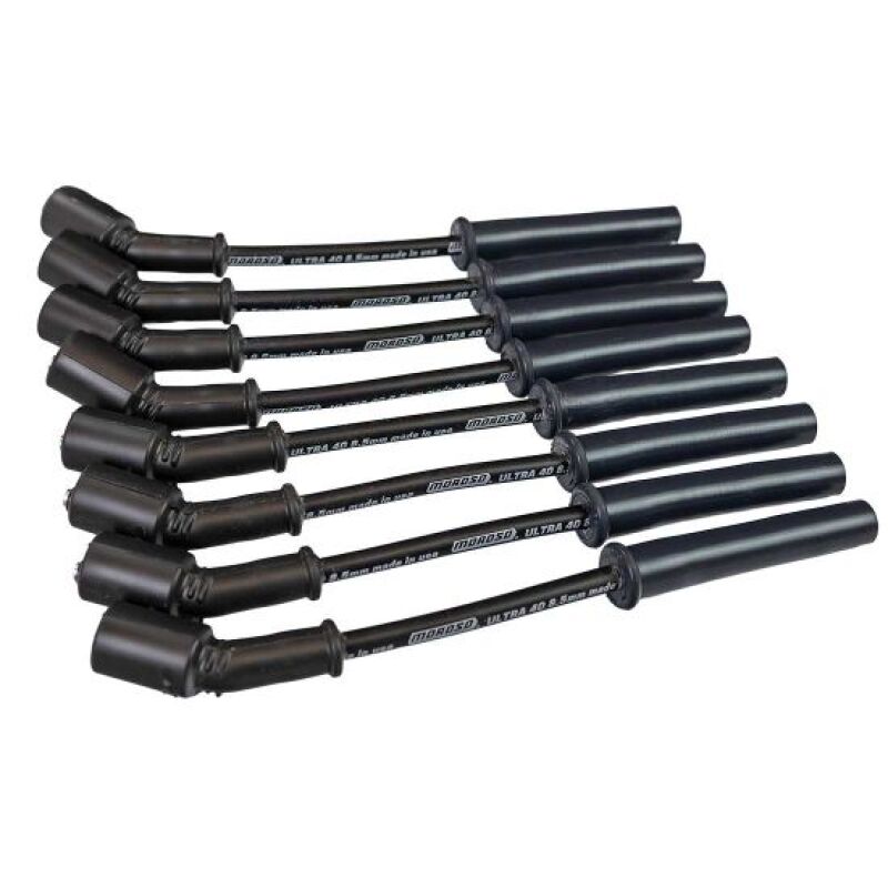 

Moroso 73755 - MOR73755 - Moroso GM LS 5.7L/6.0L/6.2L/7.0L Ultra40 8.5mm Multi-Angle Boot Ignition Spark Plug Wire Set - Black - Shipped in Europe - Tuningsupply.com
