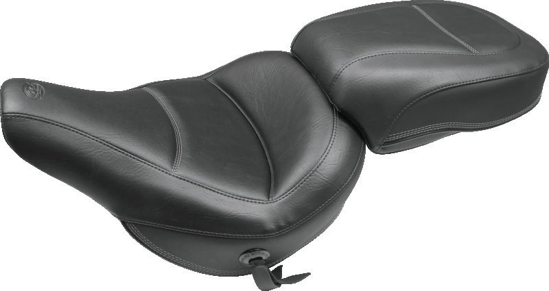 Mustang 18-21 Harley Heritage Classic & Deluxe Standard Touring Passenger Seat - Black-tuningsupply.com