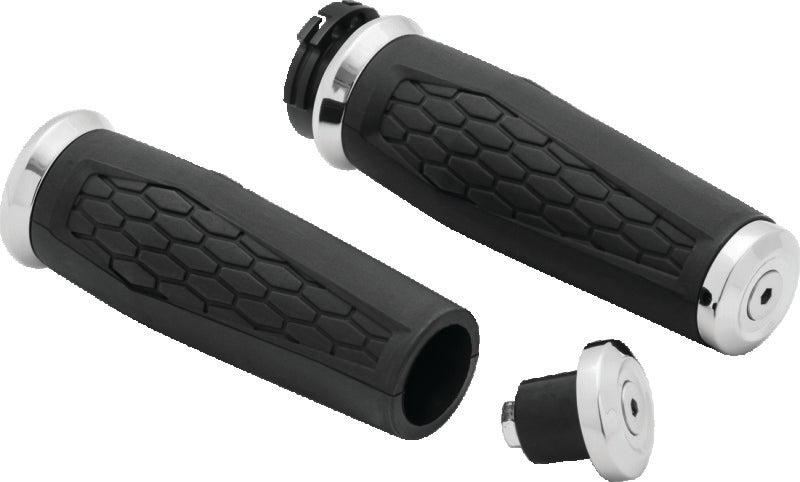 Kuryakyn Hex Grips Dual Cable Chrome-tuningsupply.com