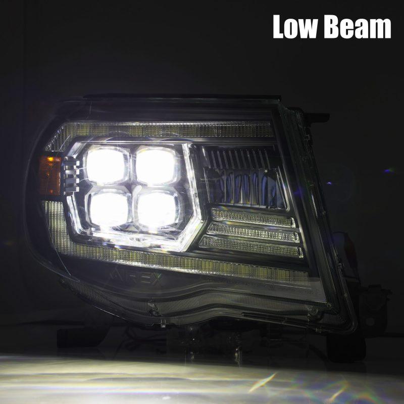 AlphaRex 05-11 Toyota Tacoma NOVA LED Projector Headlights Plank Style Black w/Activation Light/DRL-tuningsupply.com