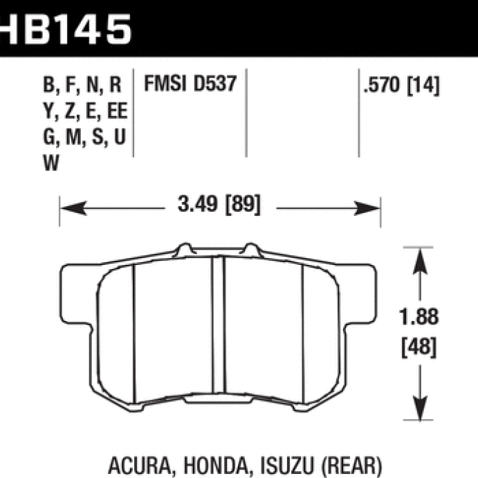 Hawk Honda/Acura/Suzuki ER-1 Endurance Racing Brake Pads (Track Only)-tuningsupply.com