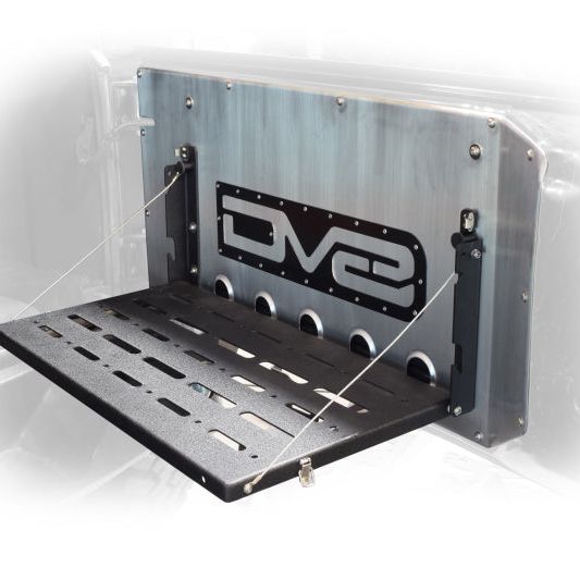 DV8 Jeep JK Tailgate Mounted Table (Trail Table) - Black-tuningsupply.com