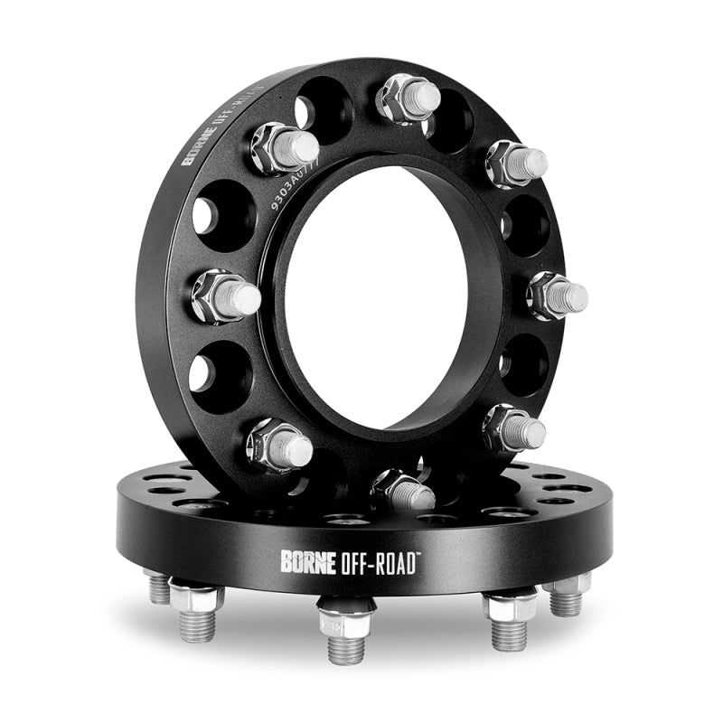 Borne Off-Road Wheel Spacers - 8X170 - 125 - 25mm - M14 - Black-tuningsupply.com