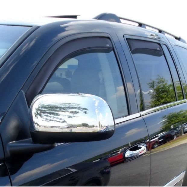 AVS 07-10 Chrysler Aspen Ventvisor In-Channel Front & Rear Window Deflectors 4pc - Smoke-tuningsupply.com