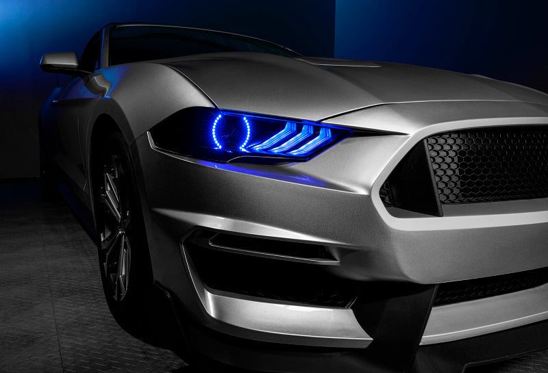 Oracle 18-21 Ford Mustang Dynamic DRL w/ Halo Kit & Sequential Turn Signal - ColorSHIFT SEE WARRANTY-tuningsupply.com