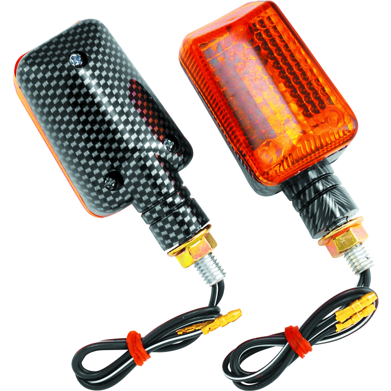 BikeMaster Universal Ministalk Marker Light - Carbon/Amber-tuningsupply.com