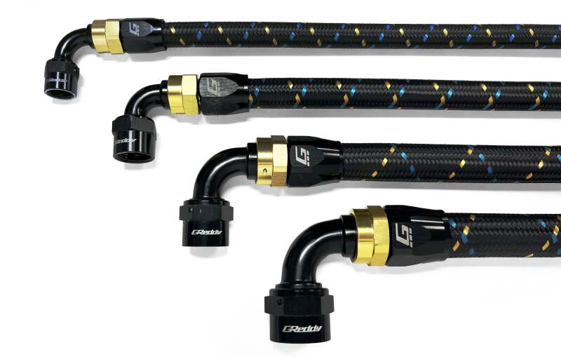 

GReddy 12851000 - GRE12851000 - GReddy AN10 Reusable Hose Nylon Braided, Black/Gold/Blue 1 FT - Shipped in Europe - Tuningsupply.com
