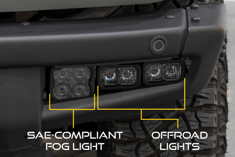 Diode Dynamics 2021 Ford Bronco Stage Series Fog Pocket Kit - Yellow Pro-tuningsupply.com