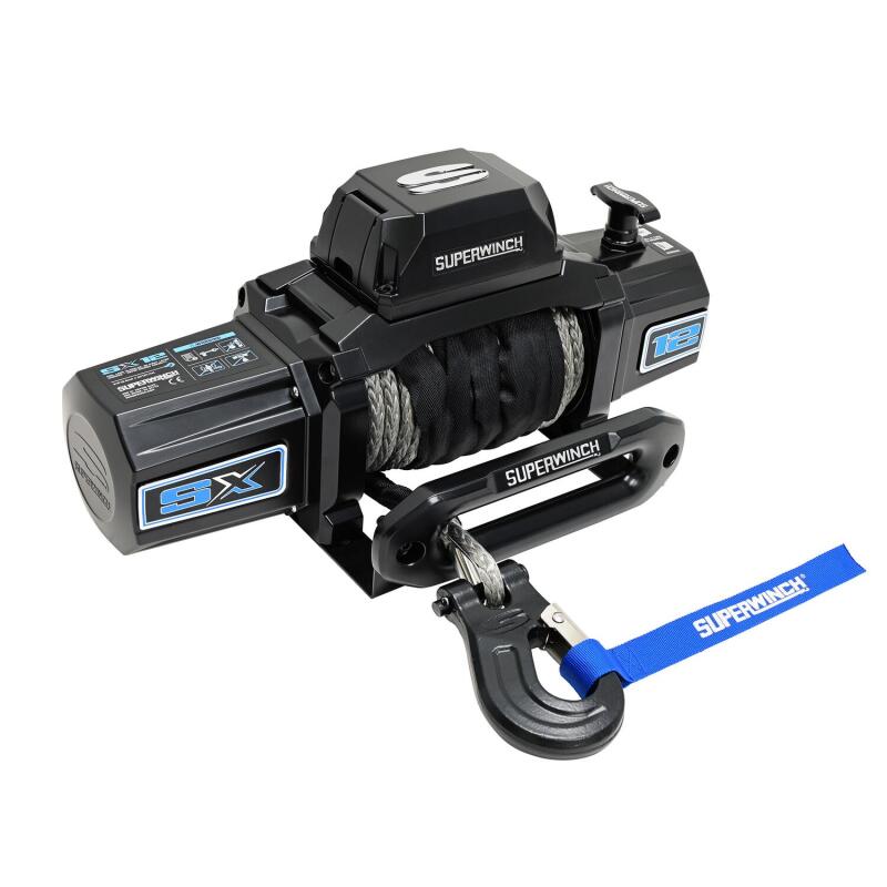 

Superwinch 1712204 - SUW1712204 - Superwinch 12000 LBS 12V DC 3/8in x 80ft Synthetic Rope SX12SR Winch - Semi Gloss Black - Shipped in Europe - Tuningsupply.com
