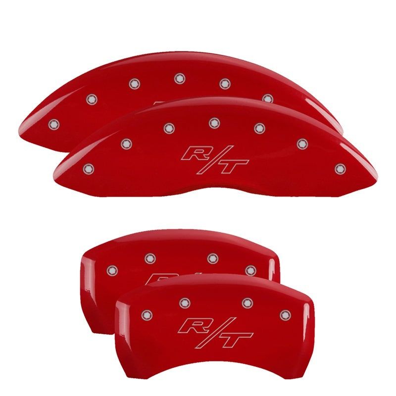 MGP 4 Caliper Covers Engraved Front & Rear Vintage Style/RT Red finish silver ch-tuningsupply.com