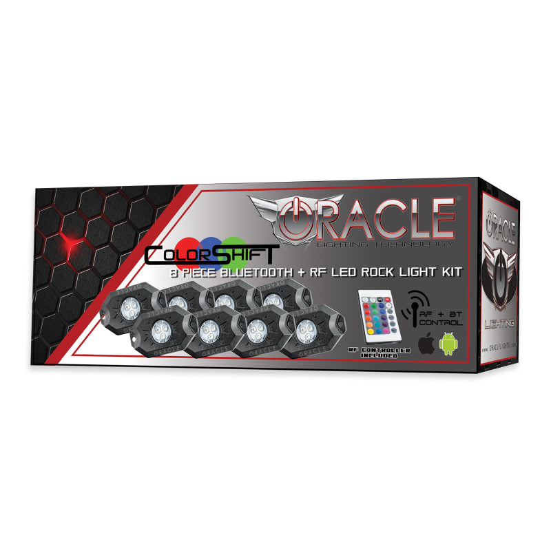 Oracle Bluetooth + RF Underbody Rock Light Kit - 8 PCS - ColorSHIFT SEE WARRANTY-tuningsupply.com