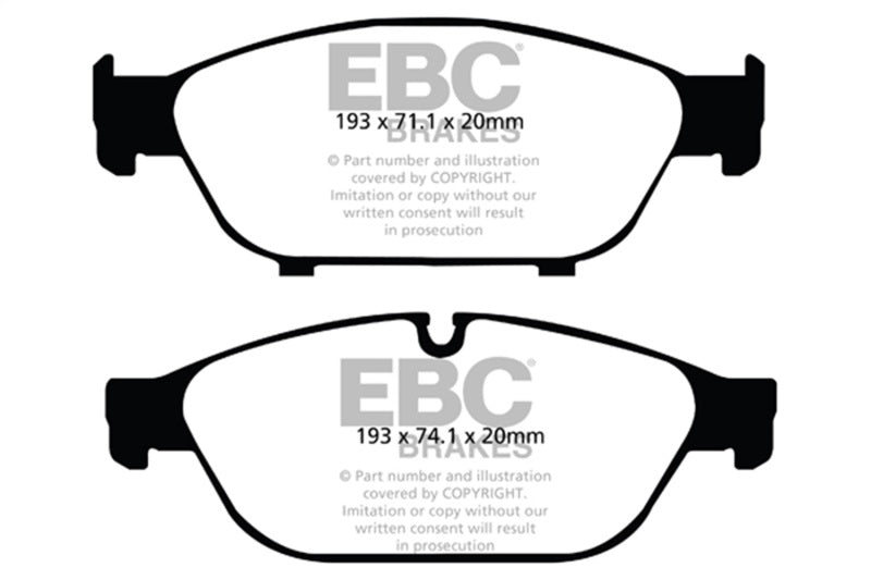 EBC 12+ Audi A6 Quattro 3.0 Supercharged Greenstuff Front Brake Pads-tuningsupply.com