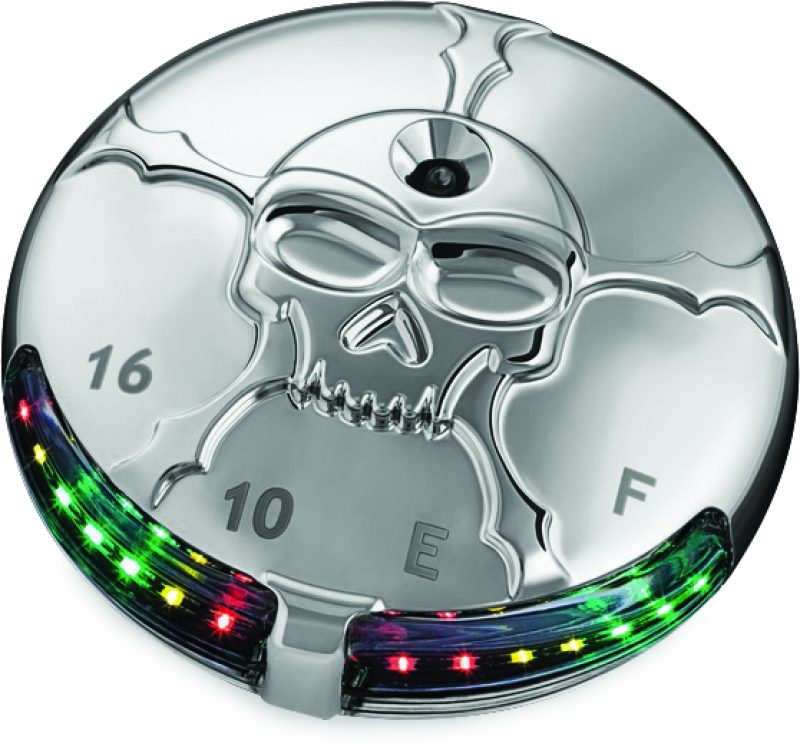 Kuryakyn Zombie Fuel & Battery Gauge Chrome-tuningsupply.com