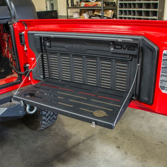 DV8 Jeep JL Tailgate Mounted Table (Trail Table) - Black-tuningsupply.com