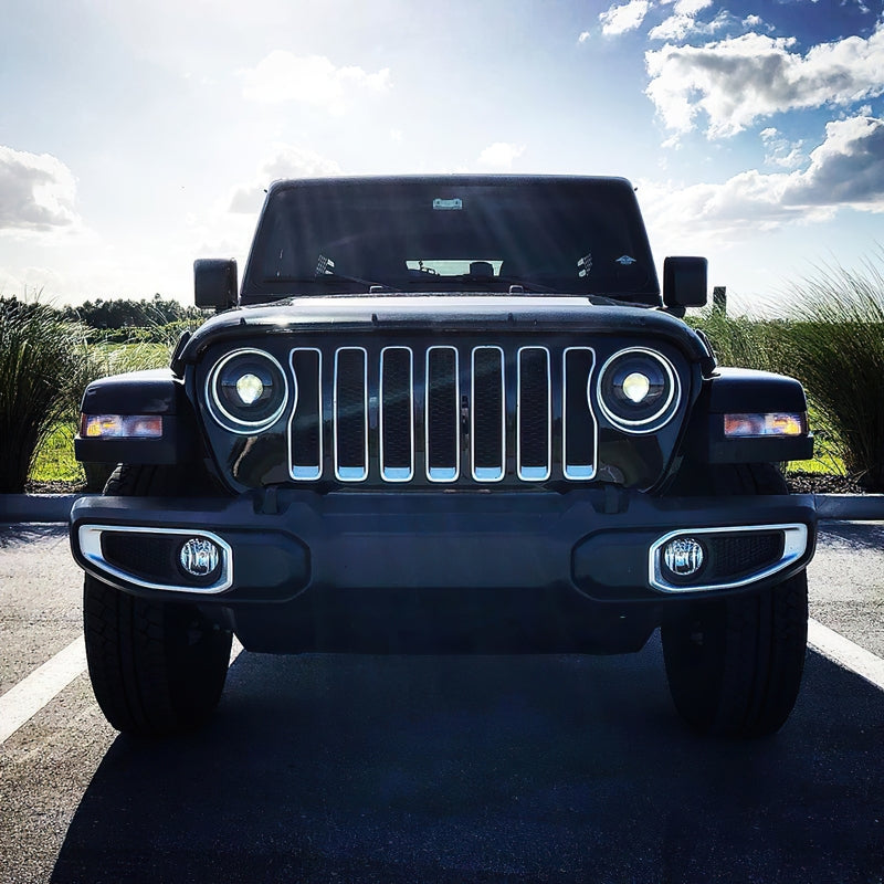 Oracle Oculus Bi-LED Projector Headlights for Jeep JL/Gladiator JT - Matte Blk - 5500K SEE WARRANTY-tuningsupply.com